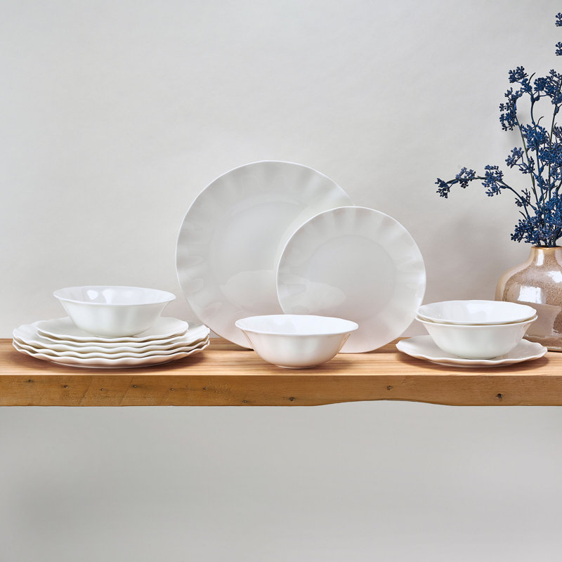 Mikasa Elodie Dinnerware Set, 12 Piece, Service For 4 | Wayfair
